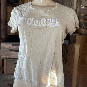 Hurley Women's Cream/WhiteShort Sleeve Tee.